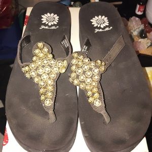 Yellow Box Wedge  Flip Flop